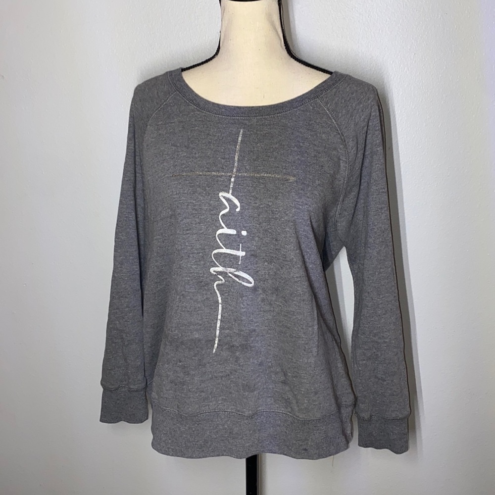 Gray Long Sleeve Sweatshirt Size L ( 14/16)